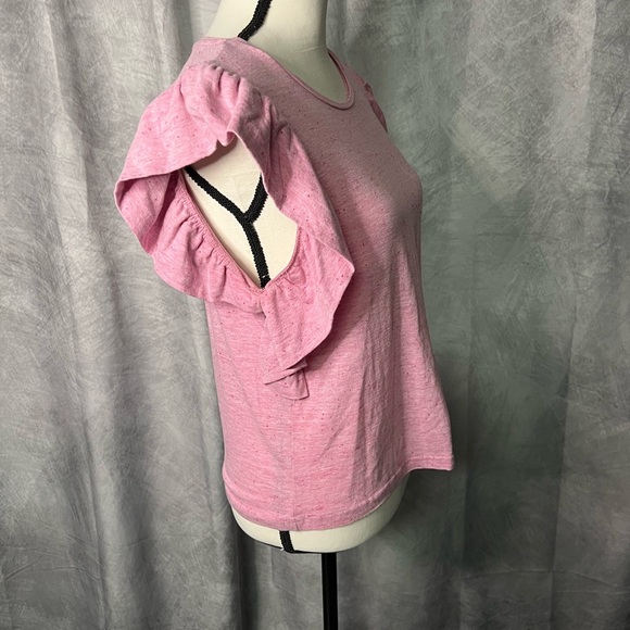 Molly Bracken Pink Ruffle Sleeve Women's Top - Large - Picture 3 of 12